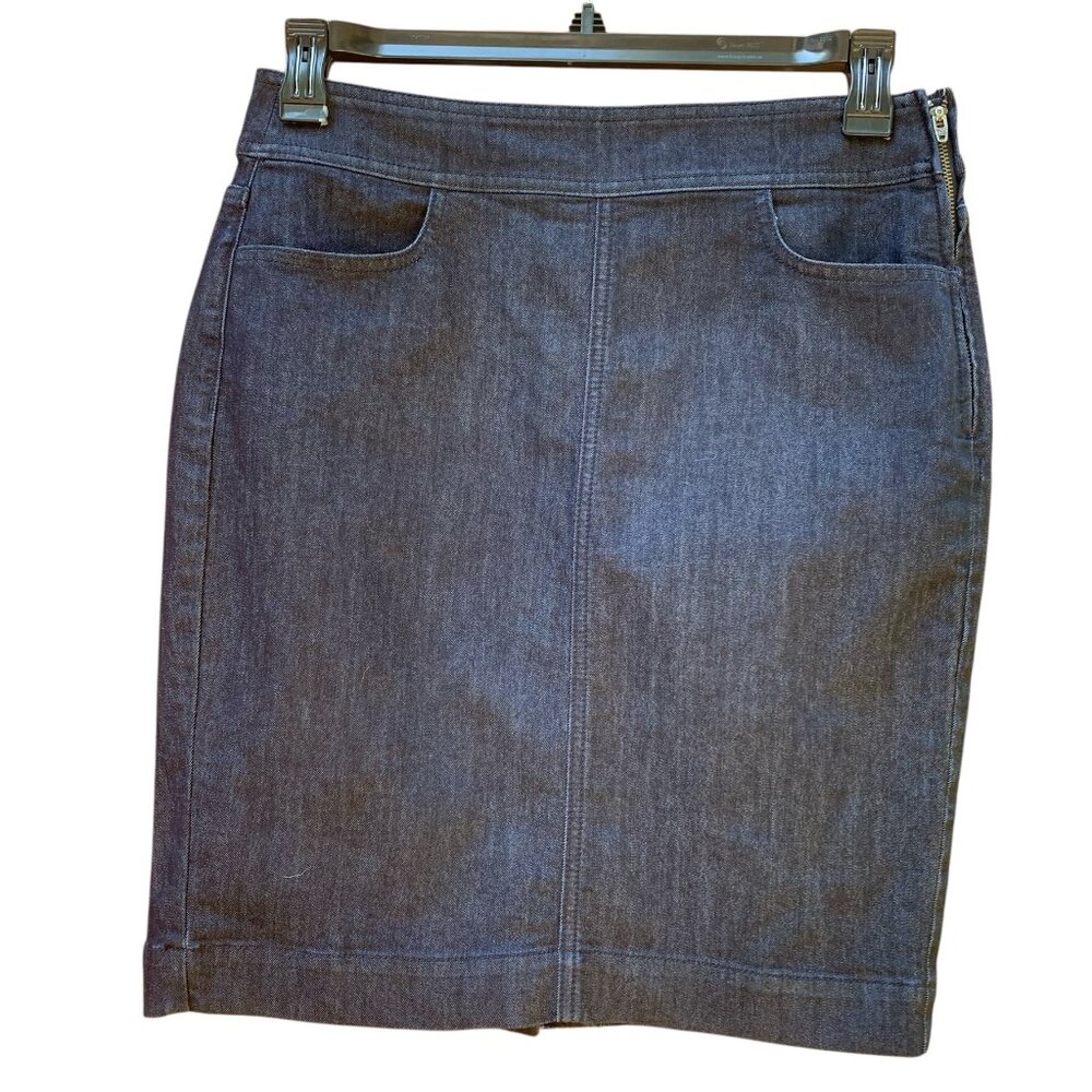 Ann Taylor Loft Womens Dark Blue Wash Denim Skirt Size 6